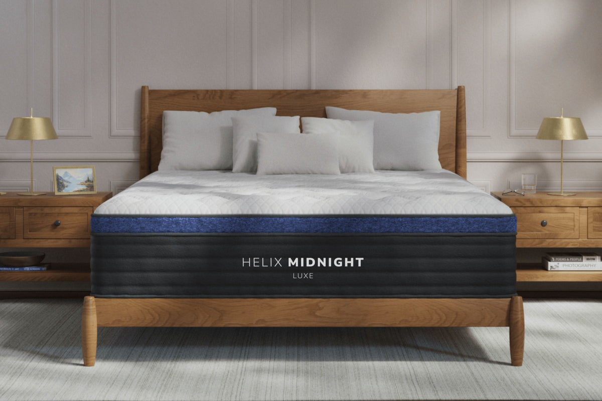 Helix Midnight Luxe mattress with GlacioTex cooling cover
