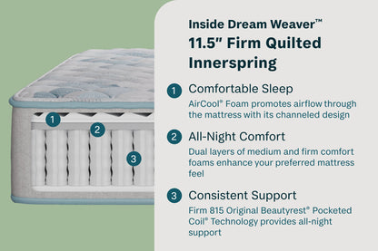 Beautyrest Beauty Sleep Dream Weaver 11.5" Firm mattress - view 2